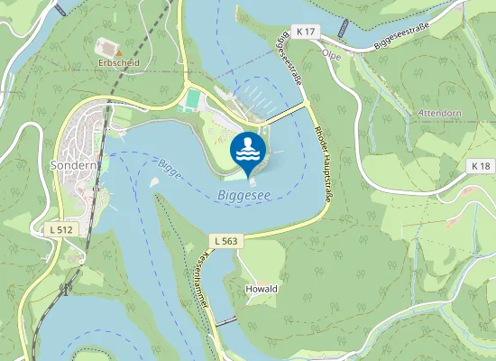 Map of BIGGESEE SONDERNER KOPF