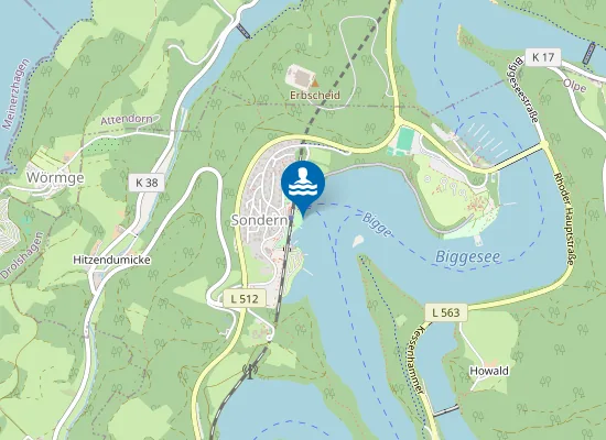 Map of BIGGESEE SONDERN SURFCLUB