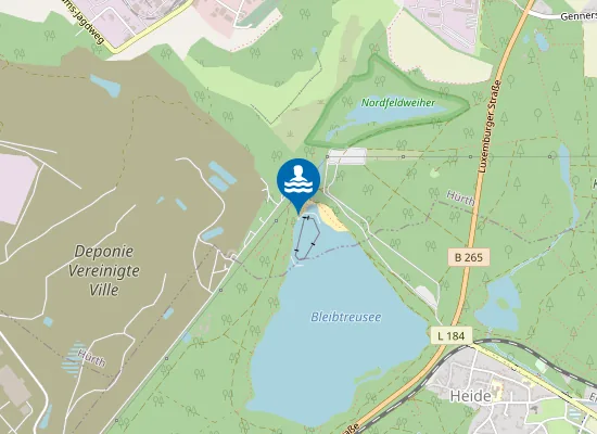 Map of BLEIBTREUSEE BADESTRAND