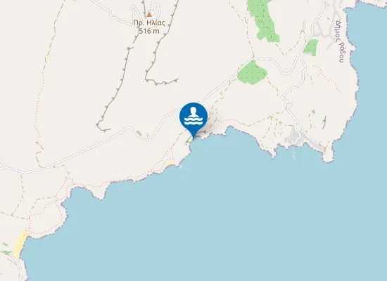 Map of Παραλία Κόκκινη Άμμος