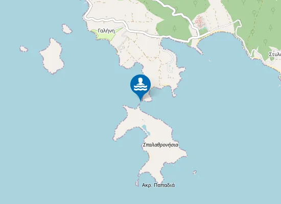 Map of Diaporti Beach