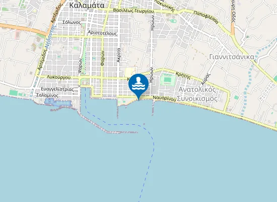 Map of Kalamata Beach