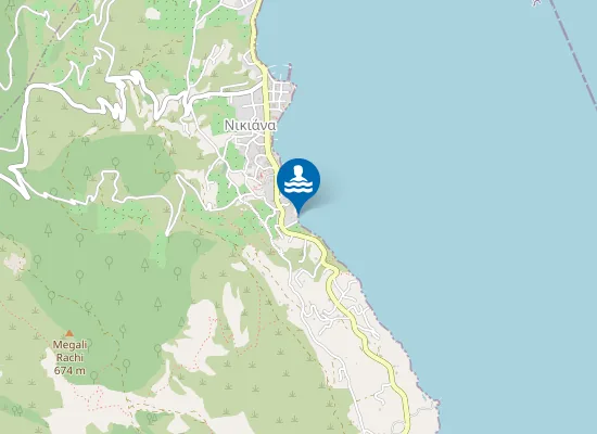 Map of Lydia's Hotel beach