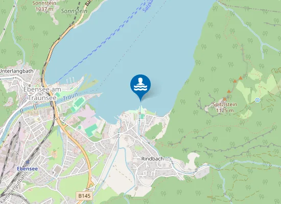 Map of TRAUNSEE, RINDBACH