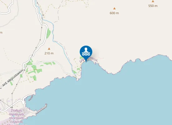 Map of Vlyhada beach
