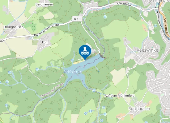 Map of GLOERTALSPERRE NOERDLICHE BADEZONE