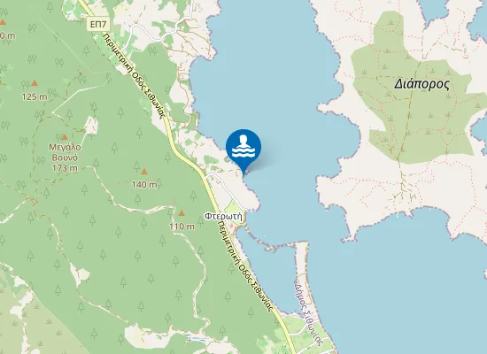 Map of Παραλία Φτερωτή