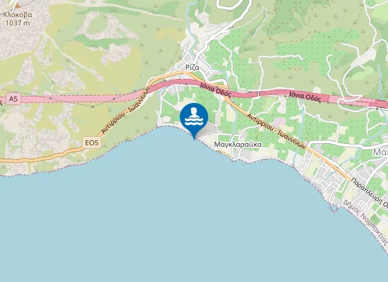 Map of Παραλία Ρίζας