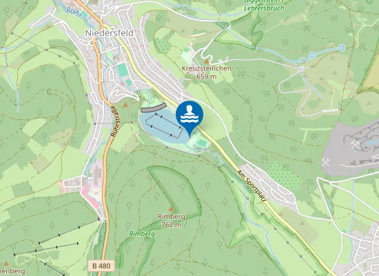 Map of HILLEBACHSEE NIEDERSFELD