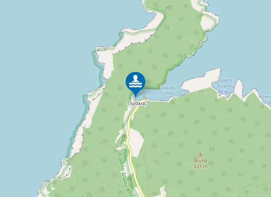 Map of Gerakas Beach