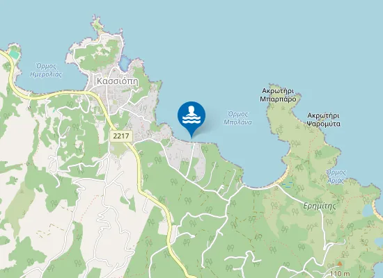 Map of Kogevina Beach