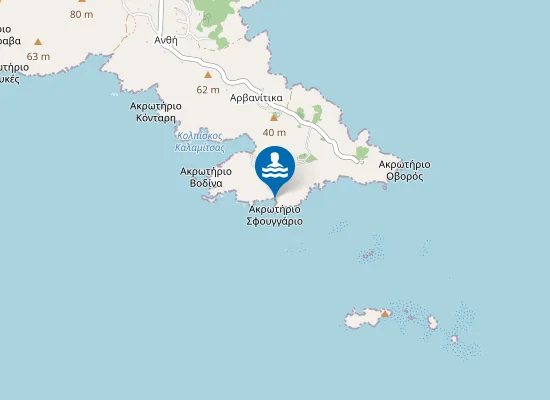 Map of Σπιάντζα Στα  Σφουγγάρια