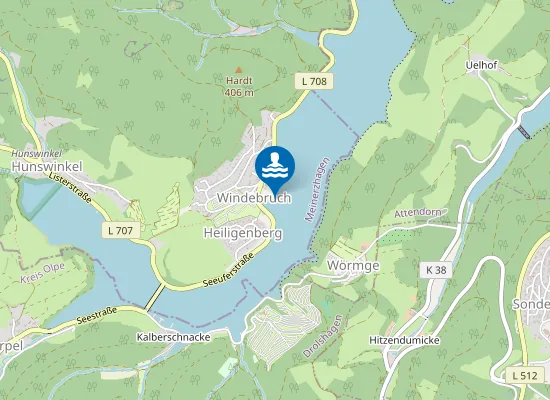 Map of LISTERTALSPERRE CAMPING WINDEBRUCH