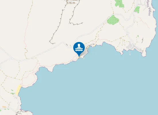 Map of Παραλία Κόκκινη Άμμος