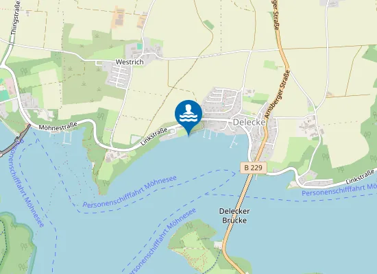Map of MOEHNESEE STRANDBAD DELECKE