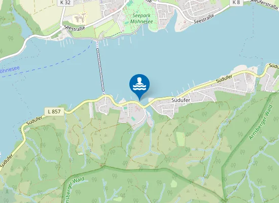 Map of MOEHNESEE STRANDBAD KOERBECKE SUED