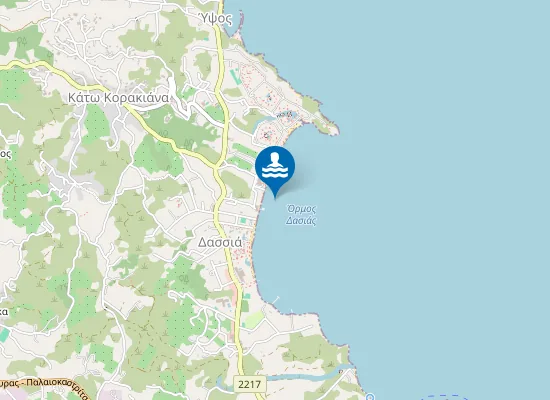 Map of Dassia Beach