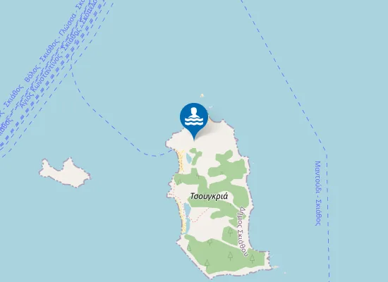 Map of Παραλία Τσουγκριάς