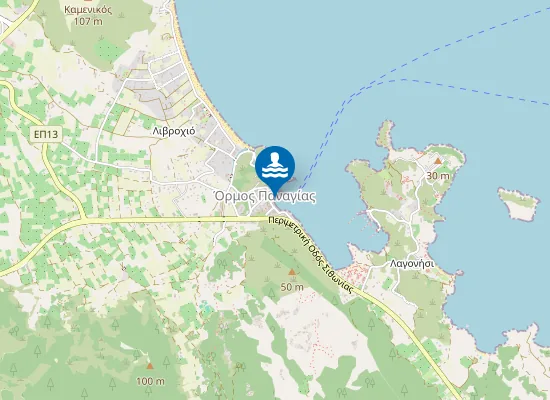 Map of Παραλία Όρμος Παναγίας