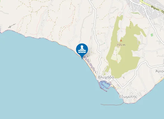 Map of Γυμνιστική παραλία Βλυχάδα