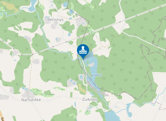 Map of Vėlykščio nudistų paplūdimys