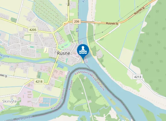 Map of Rusnės paplūdimys