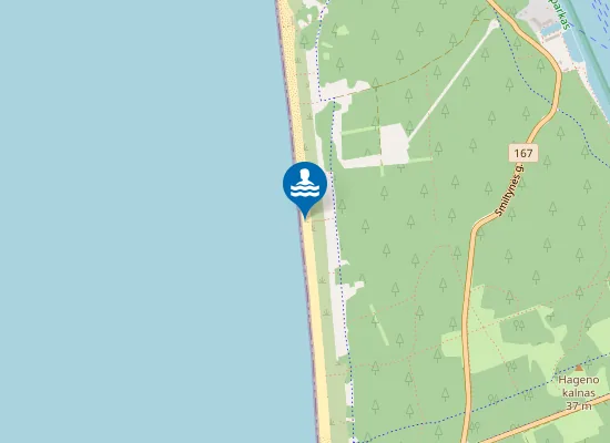Map of Smiltynė nudistų paplūdimys