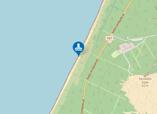Map of Nidos nudistų paplūdimys