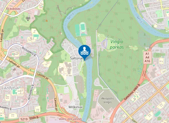 Map of Šaltūnų pliažas