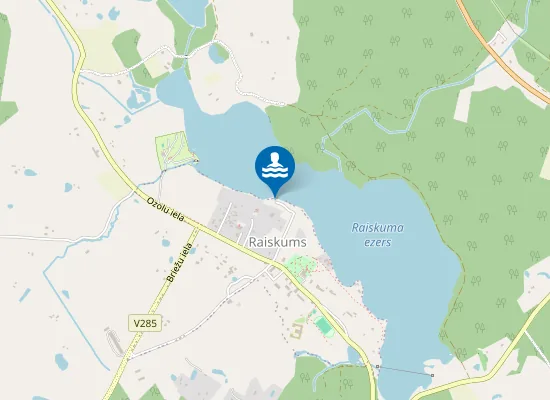 Map of Raiskuma ezera pludmale