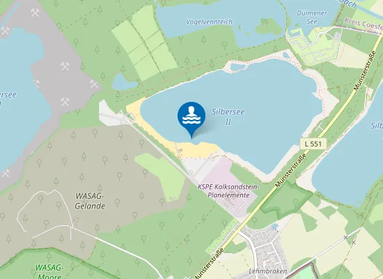 Map of SILBERSEE II RECHTS VOM BOOTSSTEG