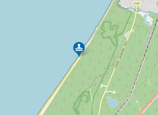 Map of Inčupes nūdistu pludmale