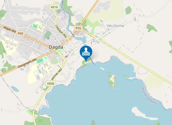 Map of Dagdas pilsētas pludmale