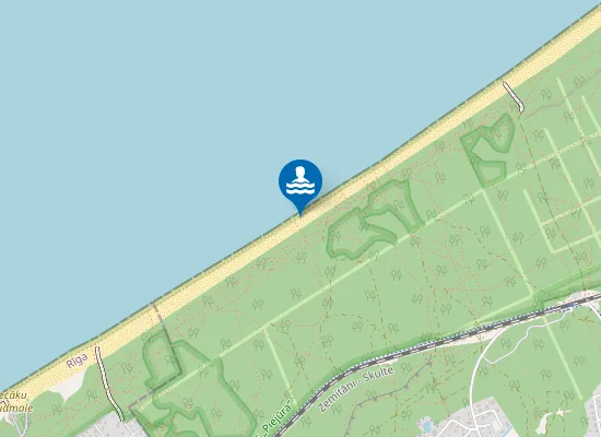 Map of Vecāķu nūdistu pludmale