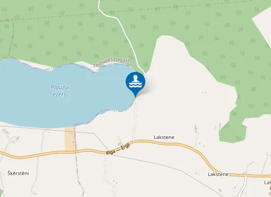 Map of Plaužu ezera pludmale