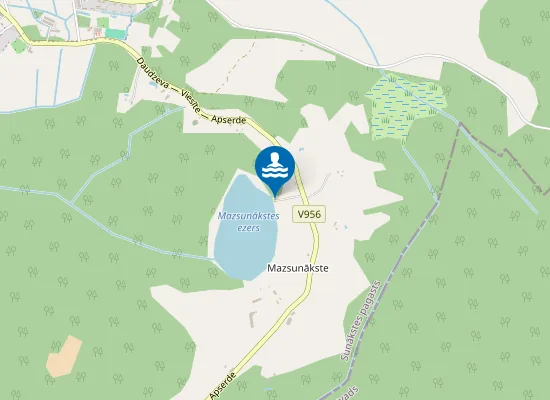 Map of Mazsunākstes ezera peldvieta