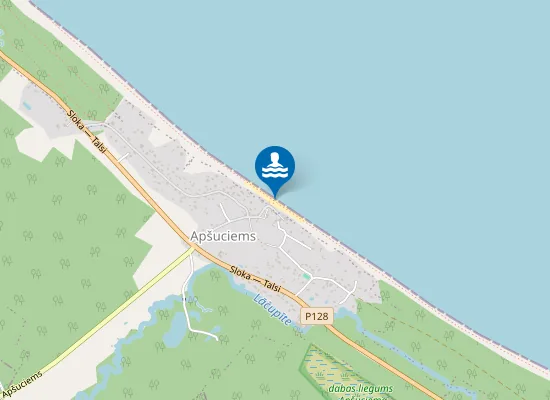 Map of Apšuciema pludmale