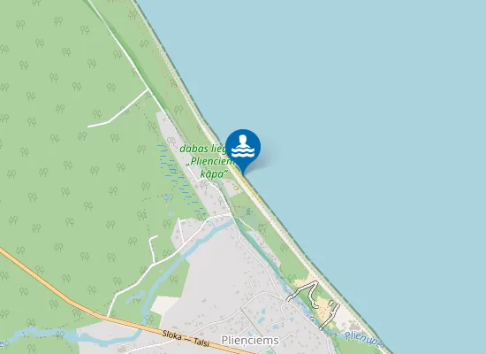 Map of Plieņciema pludmale