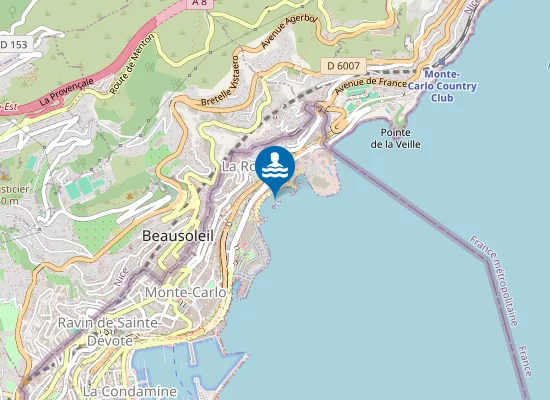 Map of Plage Larvotto