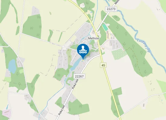 Map of Melliste Järve Supelrand