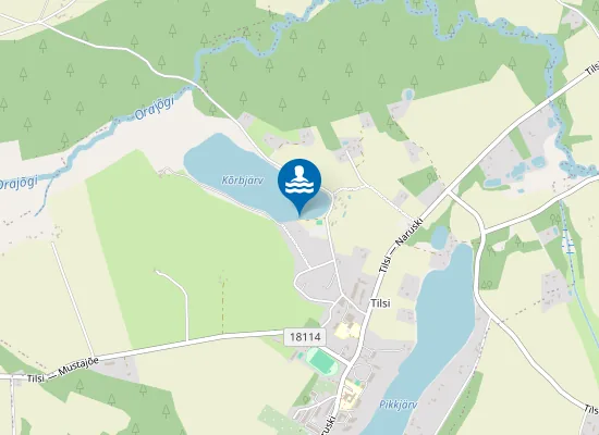 Map of Tilsi Kõrbjärve supelrand