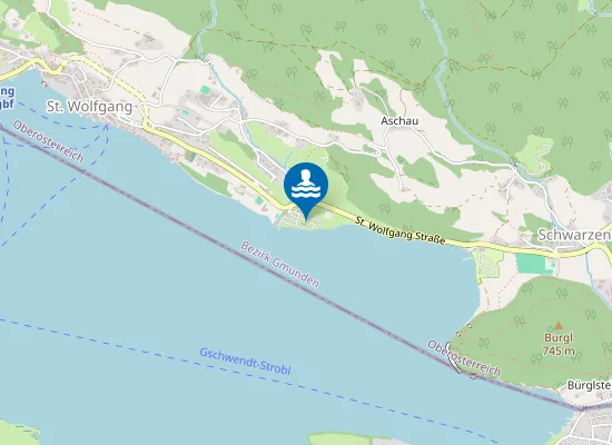 Map of WOLFGANGSEE, APPESBACH
