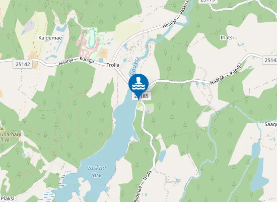 Map of Vaskna järve supelrand