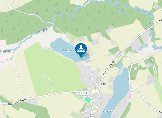 Map of Tilsi Kõrbjärve supluskoht