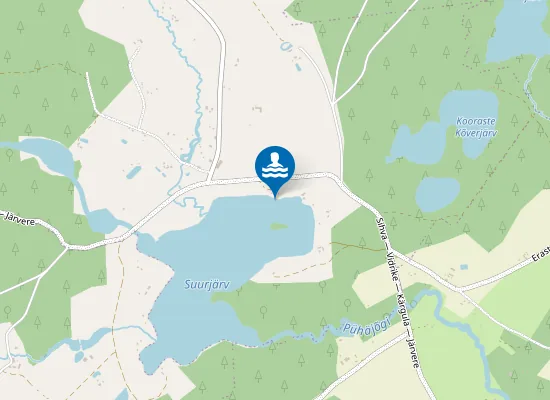 Map of Kooraste Suurjärve Ujumiskoht