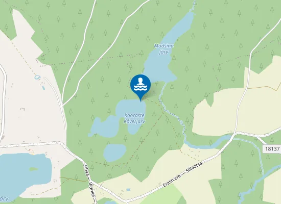 Map of Kooraste Kõverjärve Ujumiskoht
