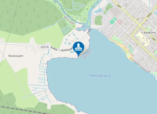 Map of Kuninga turismitalu ujumiskoht