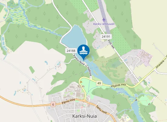 Map of Karksi Järve Ujumiskoht