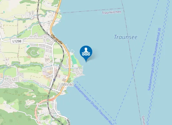 Map of TRAUNSEE, TRAUNKIRCHEN