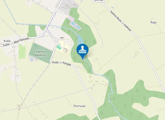 Map of Halliste järve supelrand